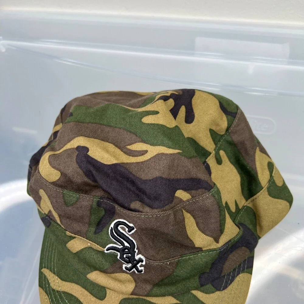 Chicago‎ White Sox Army Hat Men Adjustable Green Camo Strap Baseball Cap MLB